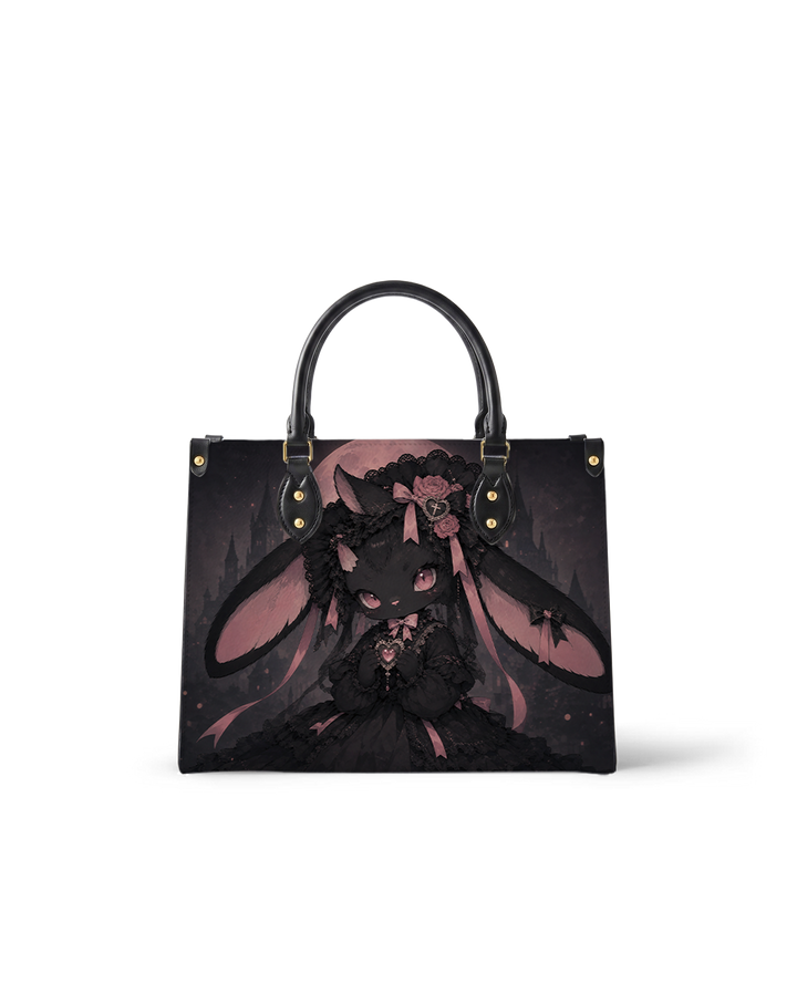 Dusk Moon Bunny Leather Handbag
