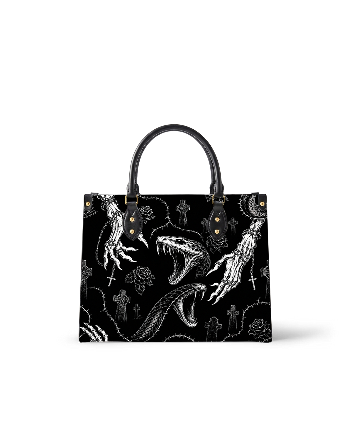 Night Serp Leather Handbag