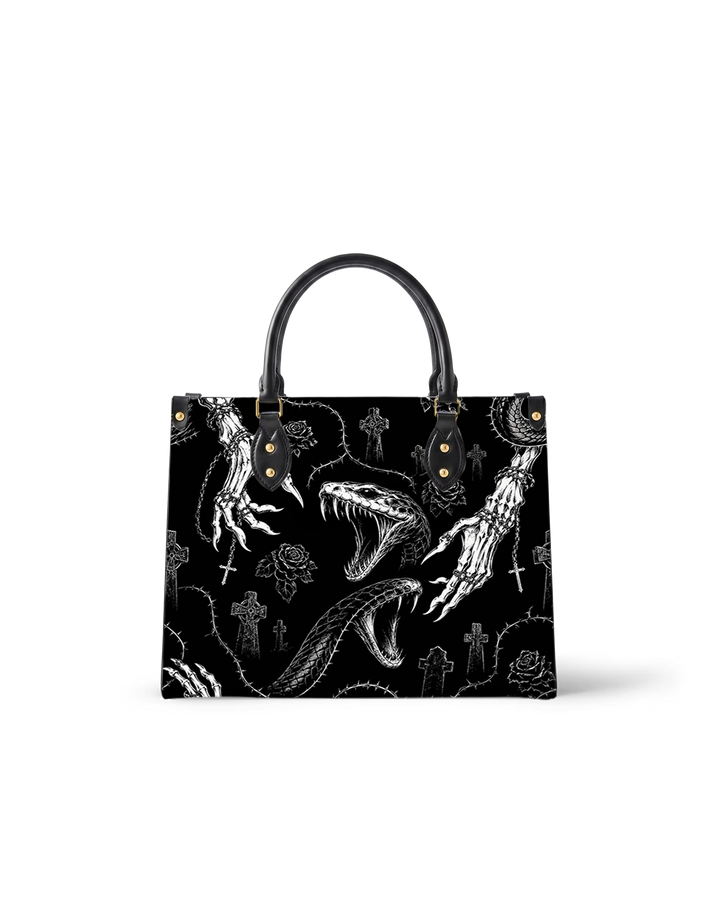 Night Serp Leather Handbag