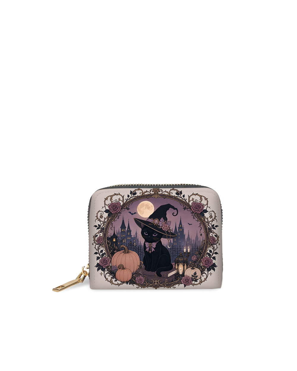 Moon Witch‑Cat Mini Wallet