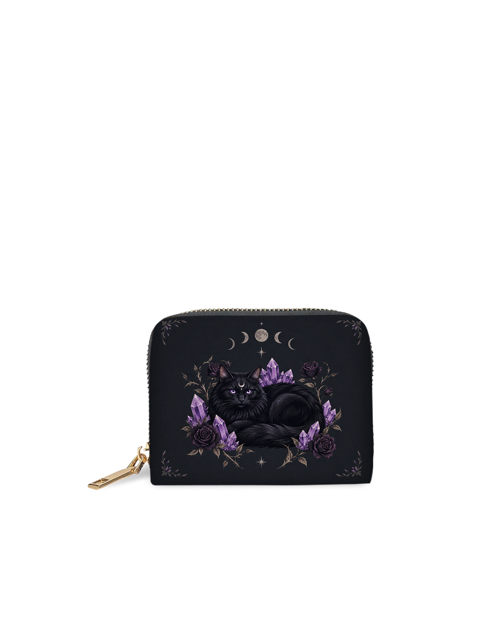 Moon Crystal Cat Mini Wallet