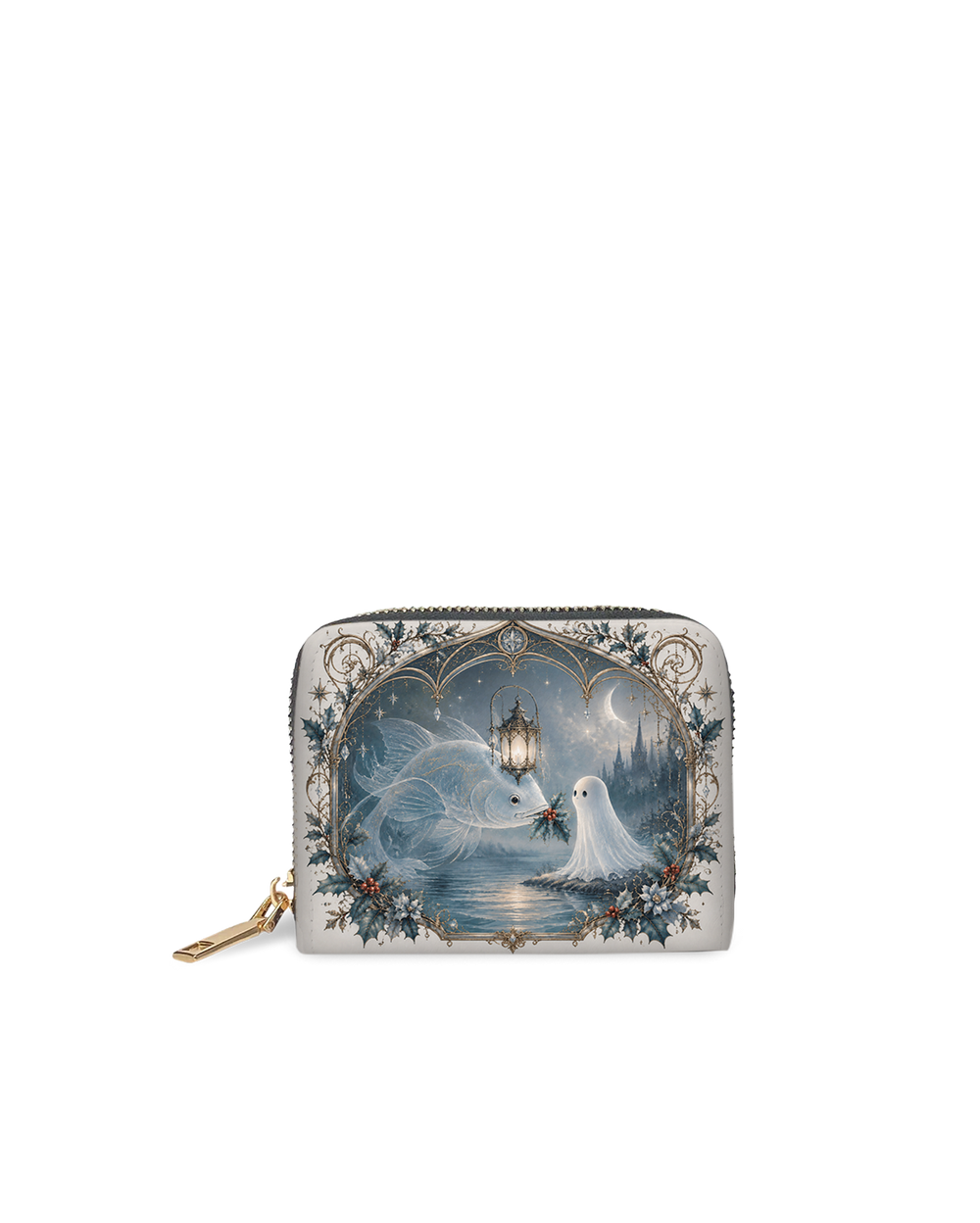Moon‑Lake Wisp‑Lantern Mini Wallet