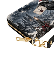 Raven's Winter Post Long Zip Wallet