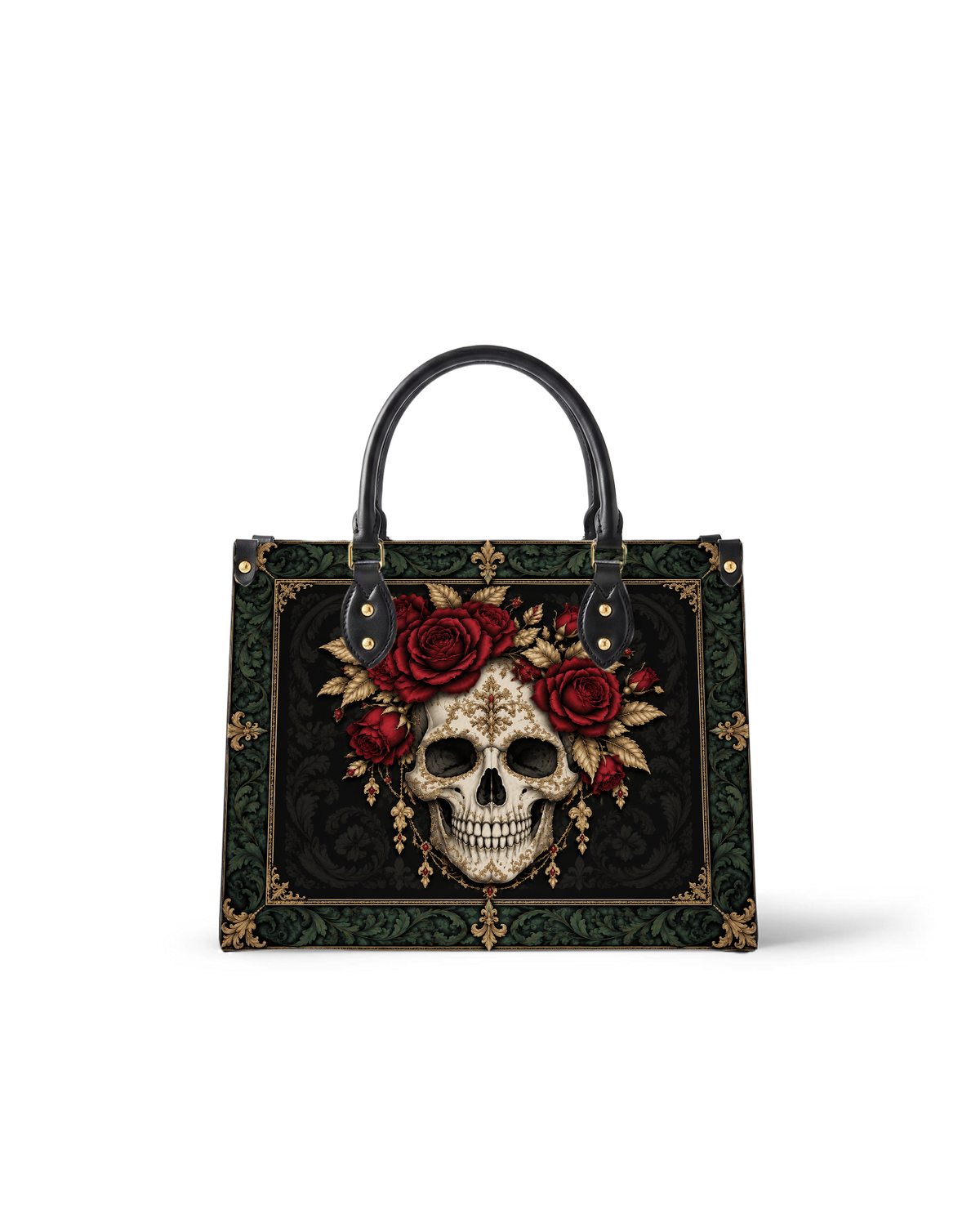 Osseous Rose Leather Handbag
