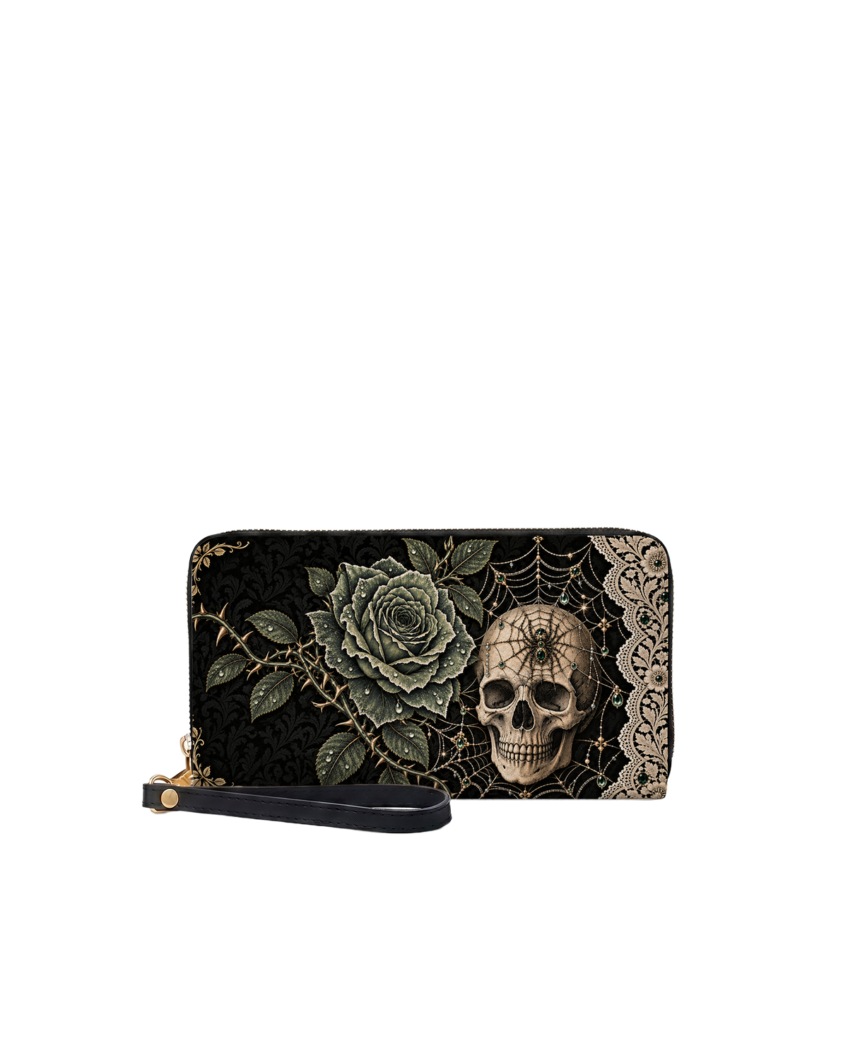Rose Reticulum Long Zip Wallet