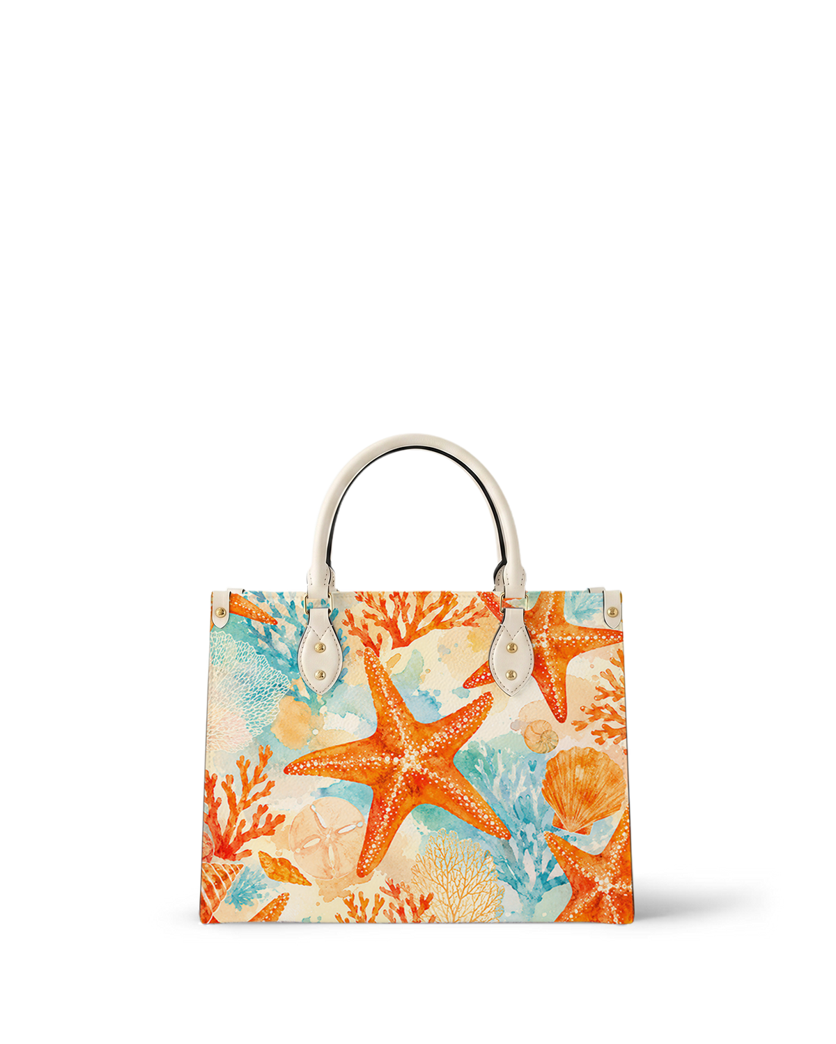 Coral Star Leather Handbag