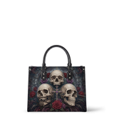 Trinity Skulls Leather Handbag