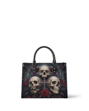 Trinity Skulls Leather Handbag