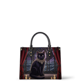 Candlelight Cat Leather Handbag