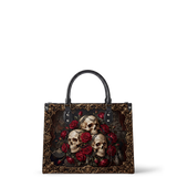 Ashen Bone Leather Handbag