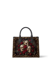 Ashen Bone Leather Handbag