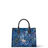 Oceanic Dreamscape Leather Handbag