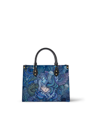 Oceanic Dreamscape Leather Handbag