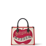 Crimson Apple Tune Leather Handbag
