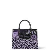 Lilac Spots Leather Handbag