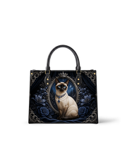 Regal Brocade Leather Handbag