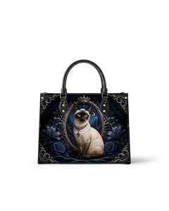 Regal Brocade Leather Handbag