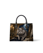Ornate Burst Leather Handbag