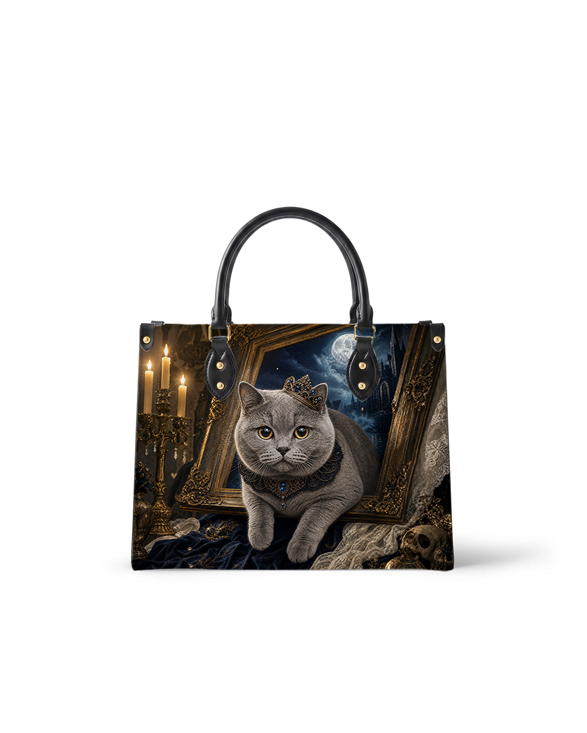 Ornate Burst Leather Handbag