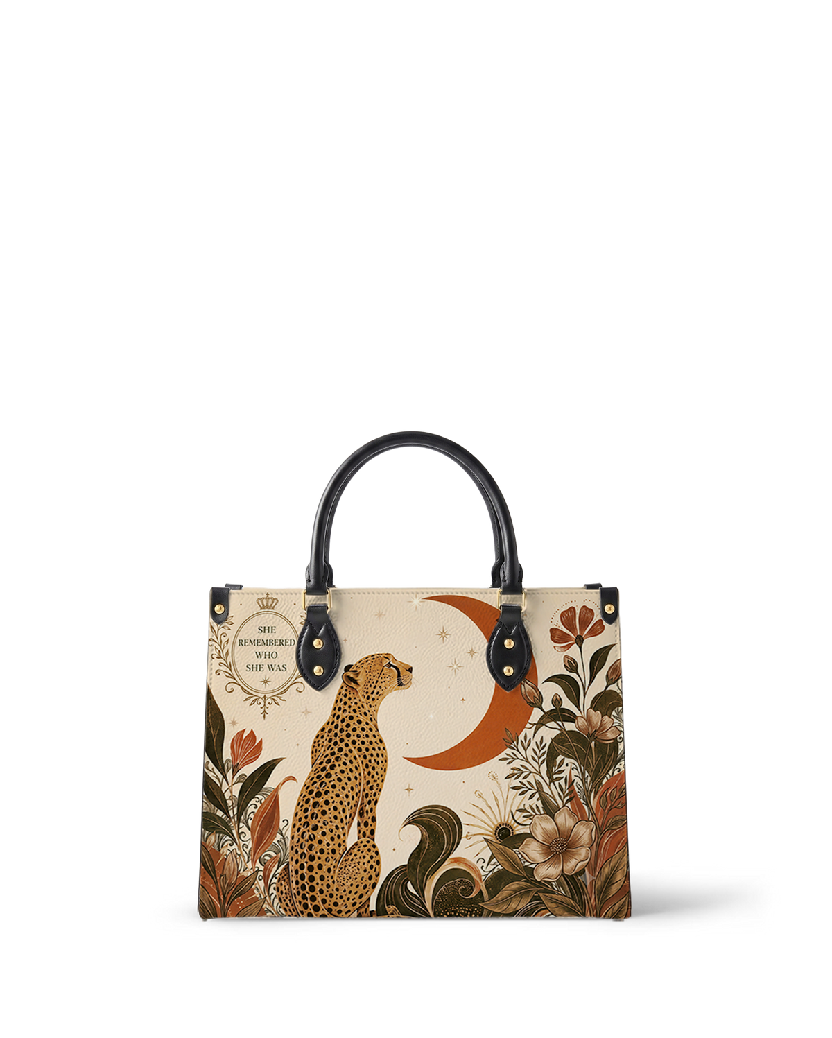Lunar Cheetah Leather Handbag