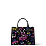 DIY "Paint-Your-Own" Rebel Bunny Bag (Paints Not Included) Leather Handbag
