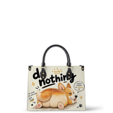 Chill Corgi Manifesto Leather Handbag