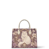 White Peacock Leather Handbag