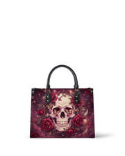 Bone Rose Leather Handbag