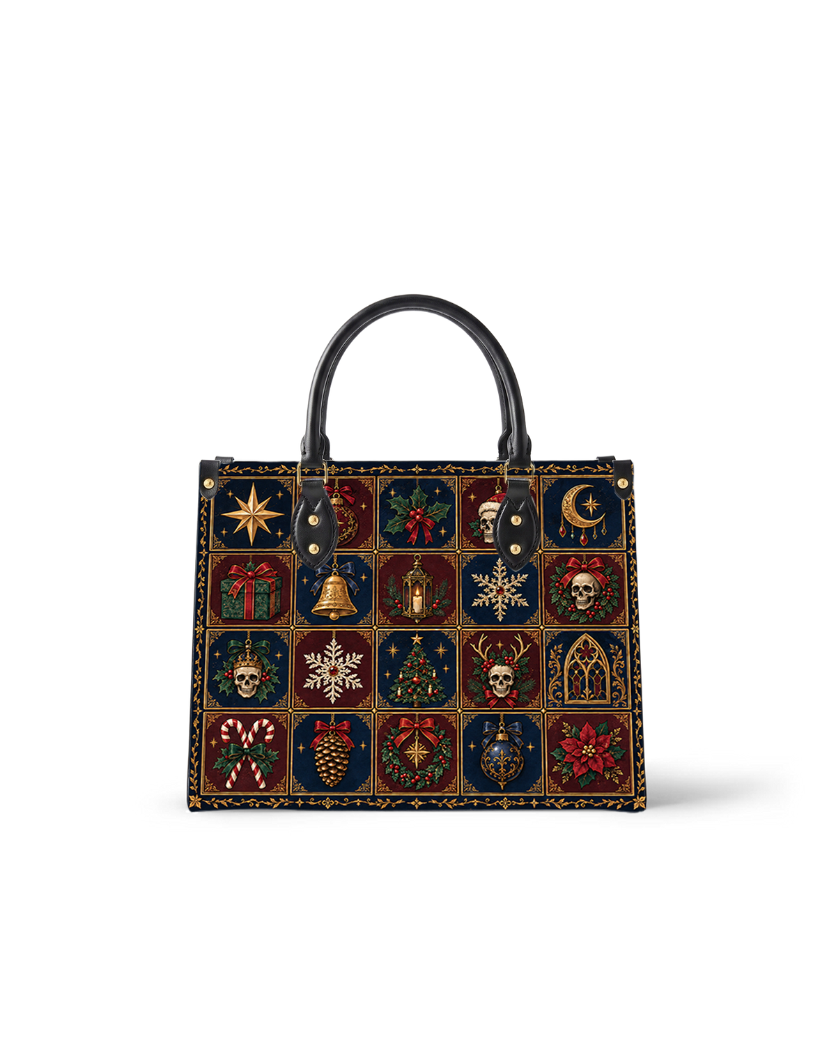 Arcane Grid Leather Handbag