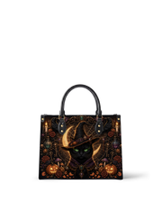 Ebon Feline Leather Handbag