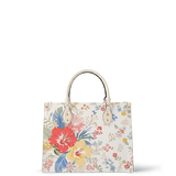 Hibiscus Breeze Leather Handbag