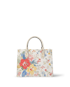 Hibiscus Breeze Leather Handbag