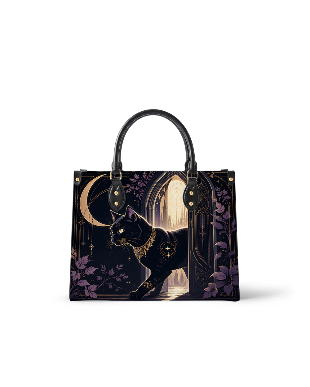 Glimmer Gate Leather Handbag