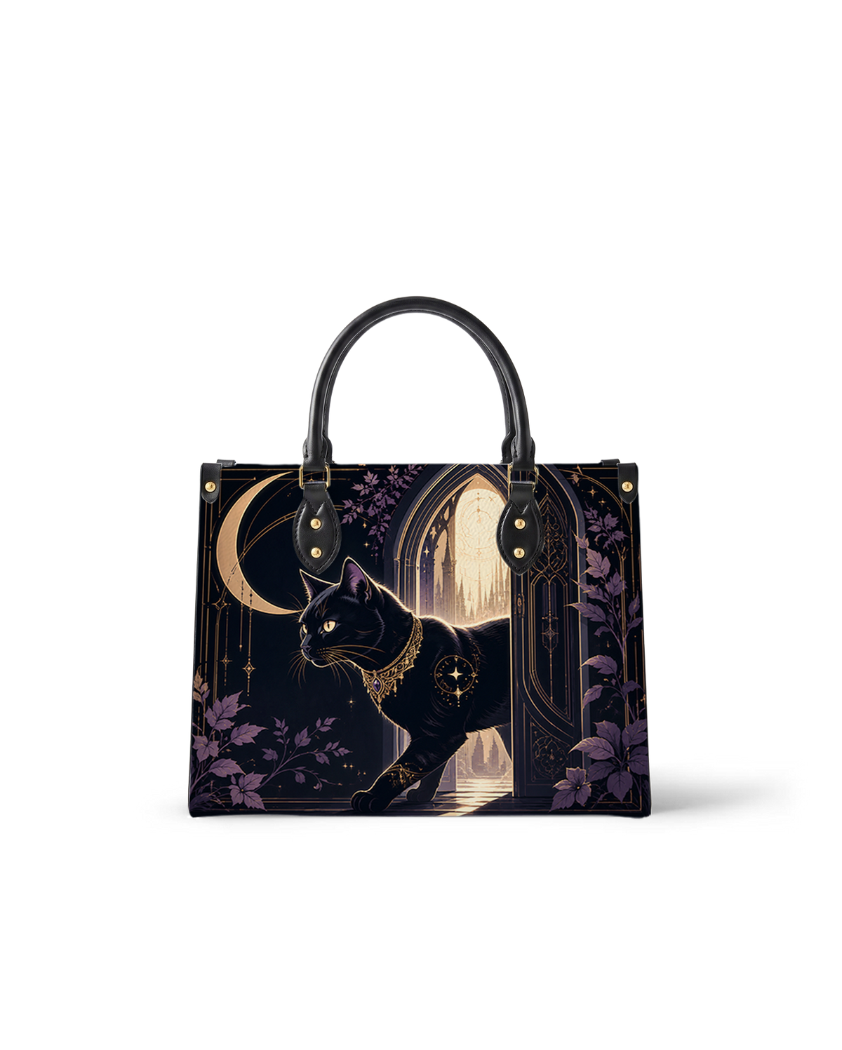 Glimmer Gate Leather Handbag