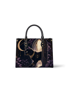 Glimmer Gate Leather Handbag