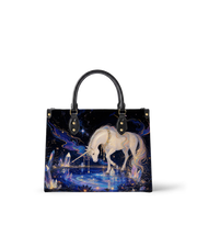 Crystal Veil Leather Handbag