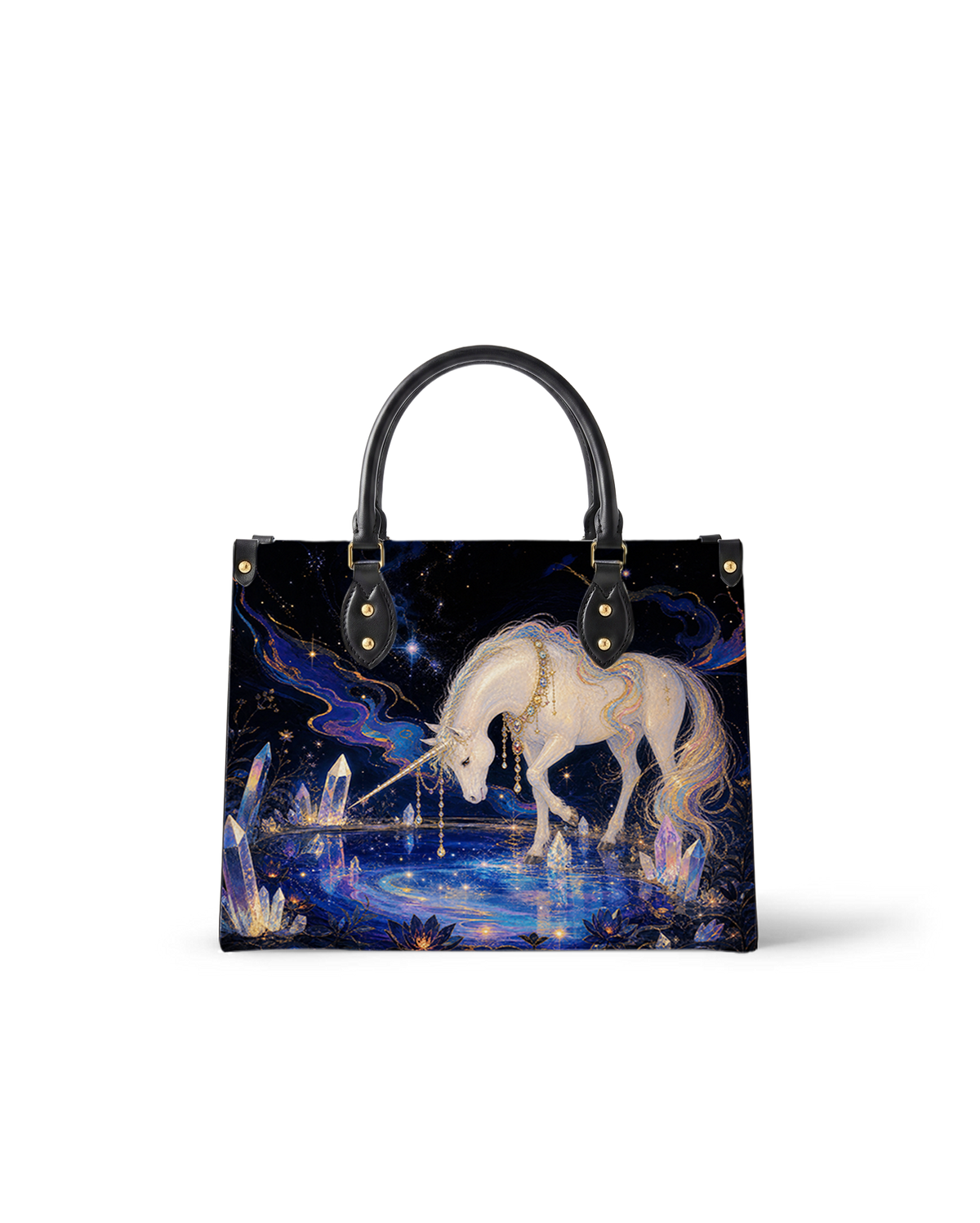 Crystal Veil Leather Handbag
