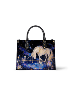 Crystal Veil Leather Handbag