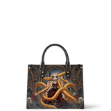 Metal Serpent Leather Handbag