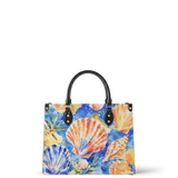 Azure Shell Leather Handbag