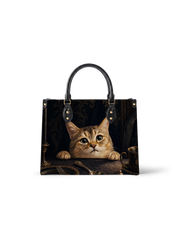 Gilded Peep Leather Handbag