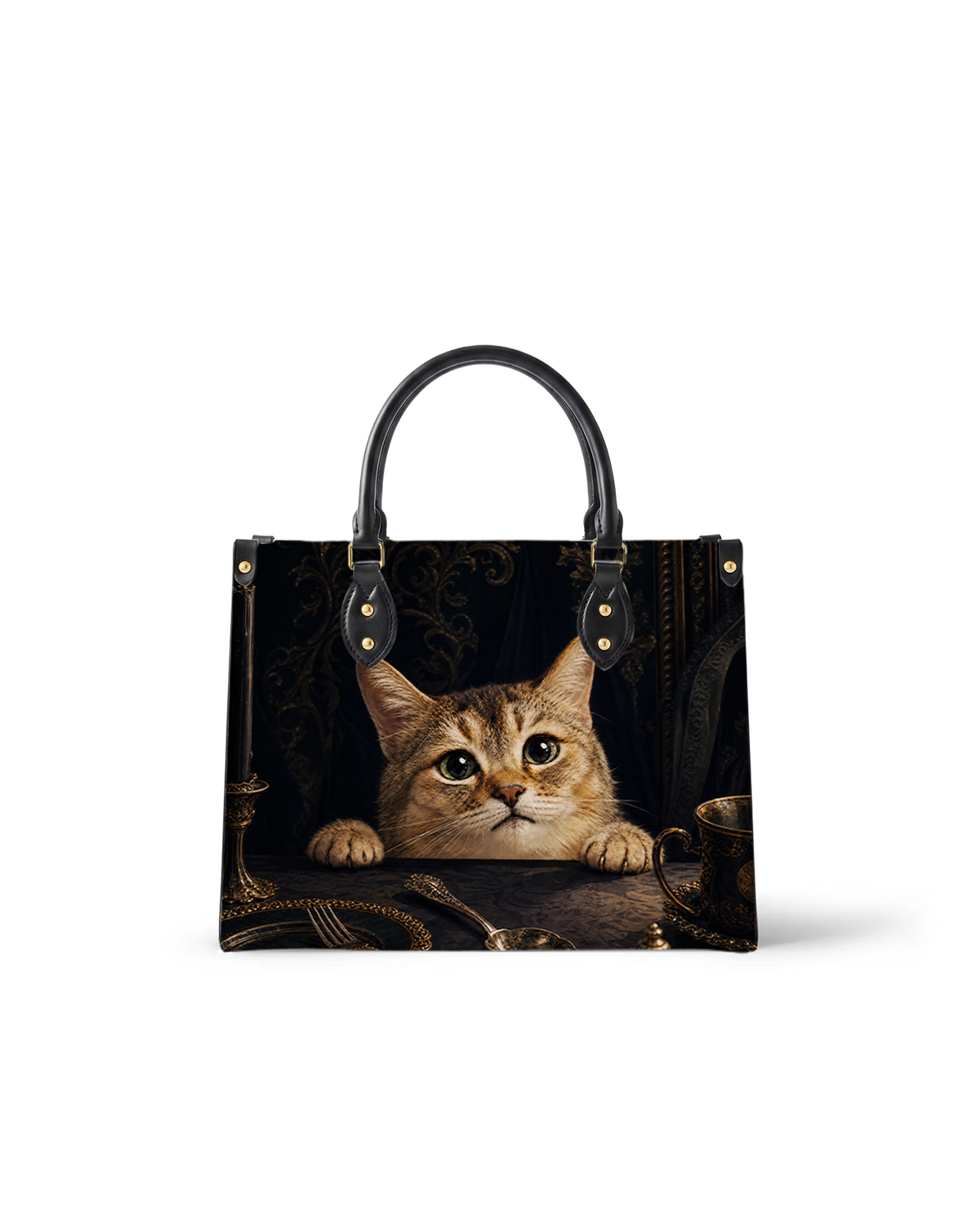 Gilded Peep Leather Handbag