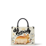 Chill Corgi Manifesto Leather Handbag