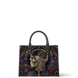 Bone Art Leather Handbag