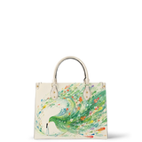 Azure Bird(Abundance) Leather Handbag