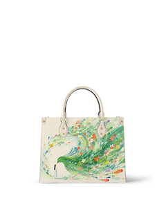 Azure Bird(Abundance) Leather Handbag