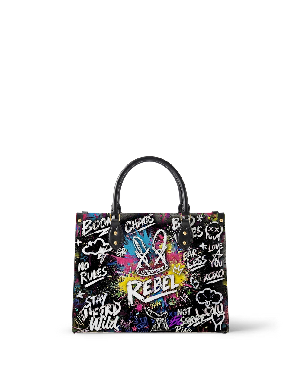 DIY Paint-Your-Own Rebel Bunny Bag (Paints Not Included) Leather Handbag