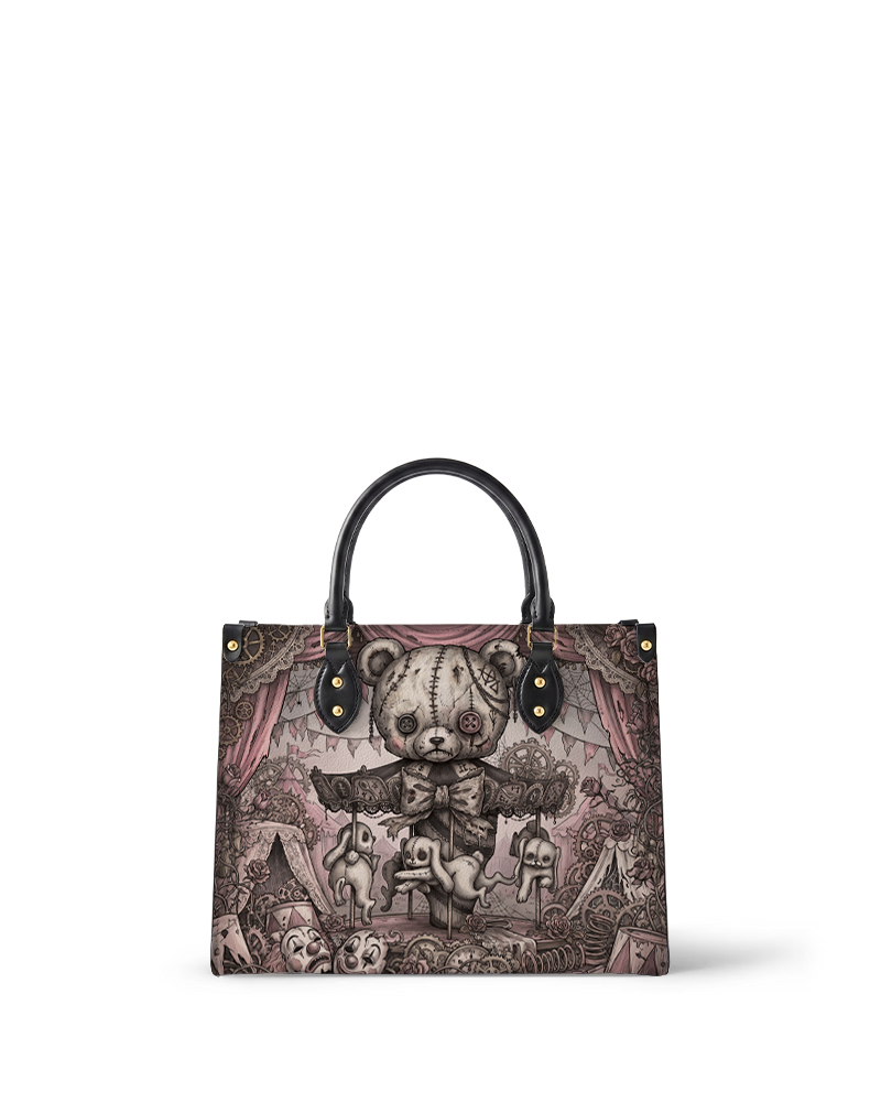 Nightmare Carousel Leather Handbag