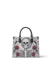 Bone Scroll Leather Handbag