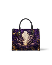 Noir Petal Leather Handbag